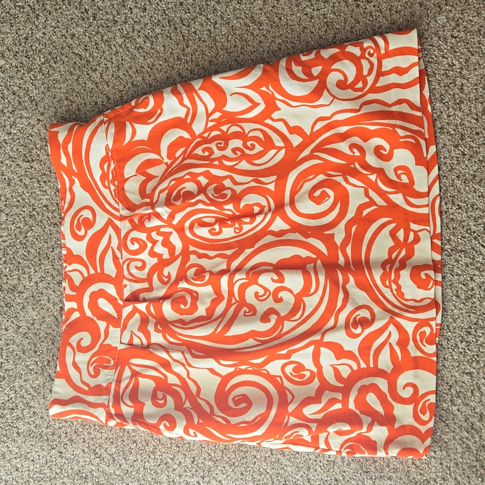 Merona Orange and Cream Colored Skirt